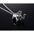 Personalisierte Silber Farbe Elefant Charm Anhänger Halskette Schmuck